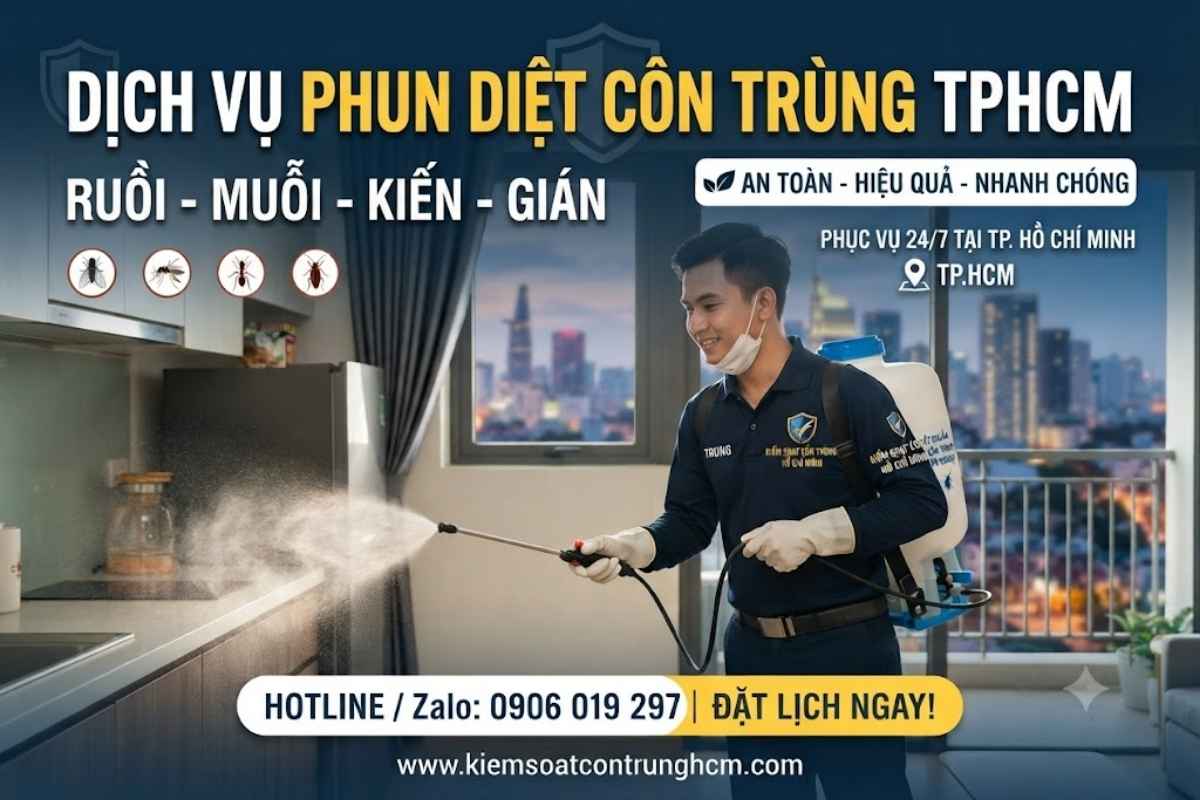 Dịch Vụ Phun Diệt Côn Trùng Ruồi, Muỗi, Kiến, Gián tại Thành Phố Hồ Chí Minh