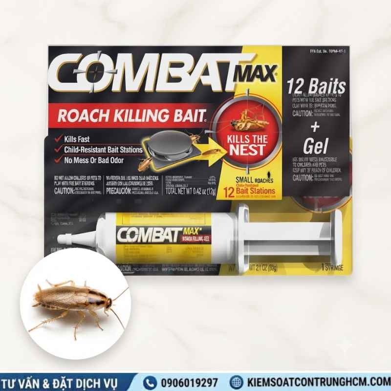 Thuốc diệt Gián Combat Max Roach Killing Bait diệt tận gốc gián đức, gián mỹ, hiệu quả