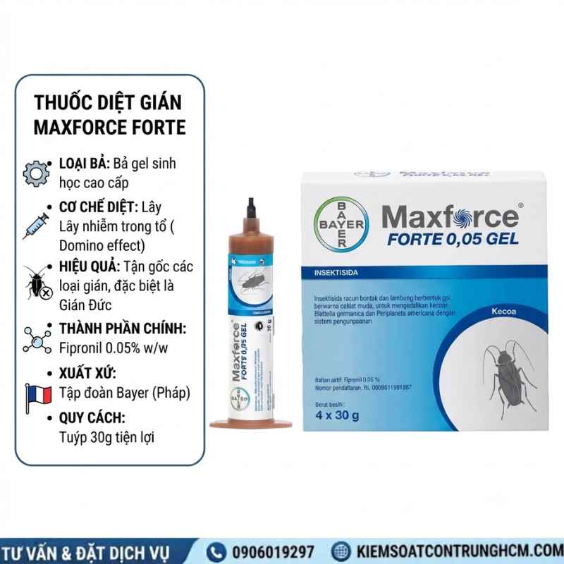 Thuốc Diệt Gián Maxforce Forte- Diệt sạch gián đức, gián mx