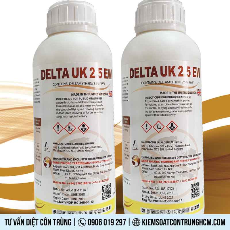 Thuốc diệt muỗi Delta UK 2.5E tại kiểm soát côn trùng Hồ Chí Minh giá rẻ nhất hiệu quả nhất