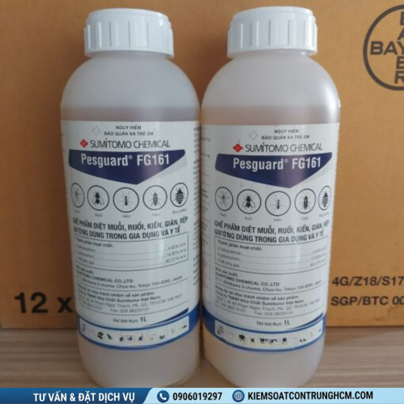 Thuốc diệt ve chó bọ chét rệp giường Pesguard FG 161 Nhật Bản