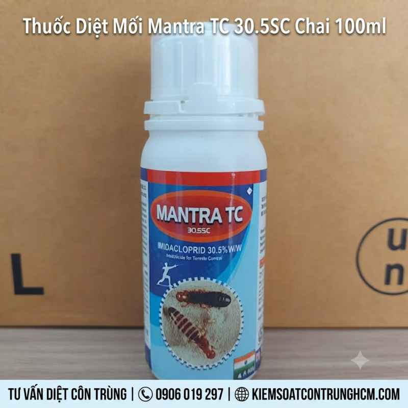 Thuốc diệt mối Mantra TC 30.5SC chai 100ml. Pha 50 lít nước, xử lý 20m2
