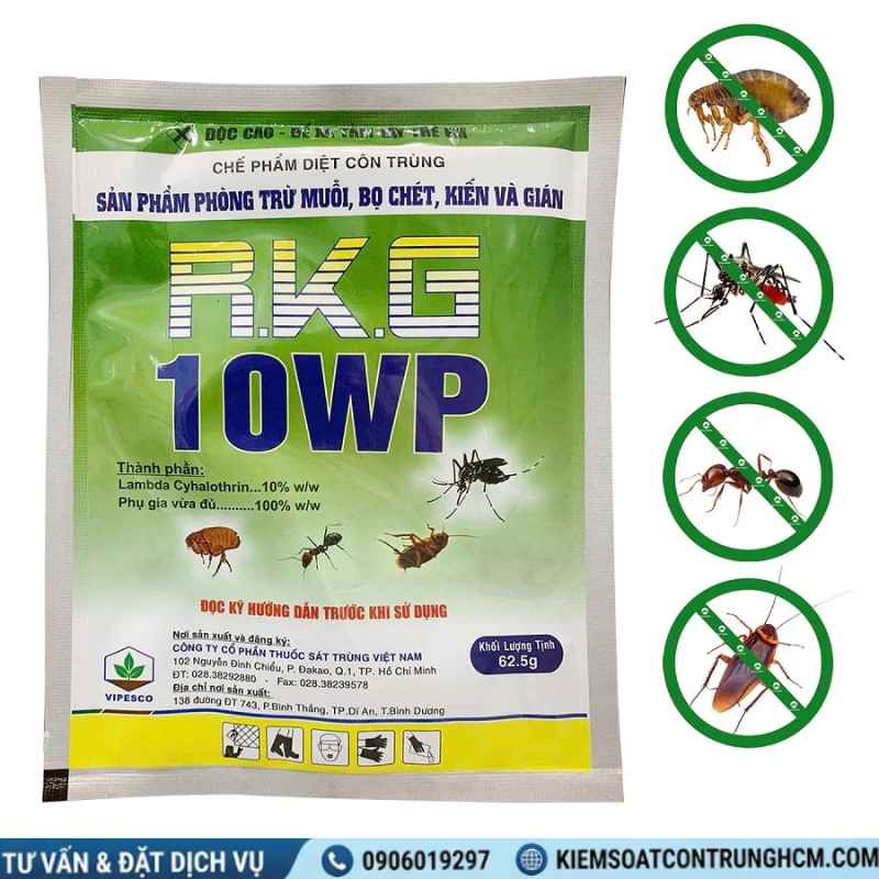 RKG 10WP – Thuốc diệt côn trùng đặc trị ve, bọ chét
