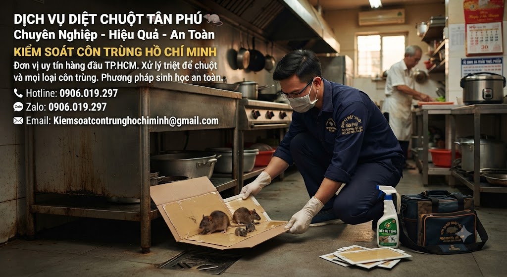 Dịch vụ diệt chuột tại quận Tân phú giá rẻ