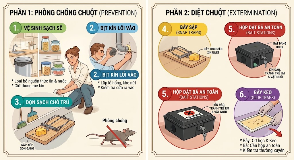 Một số phương pháp diệt chuột