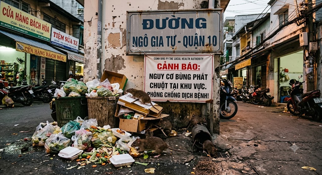 nguy cơ phát sinh chuột tại quận 10
