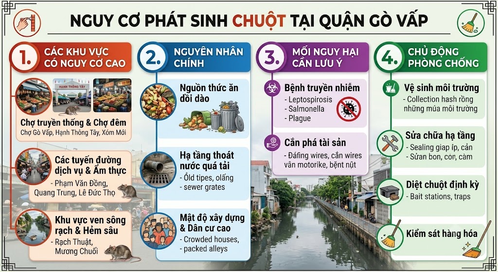 nguy cơ phát sinh chuột tại quận Gò Vấp