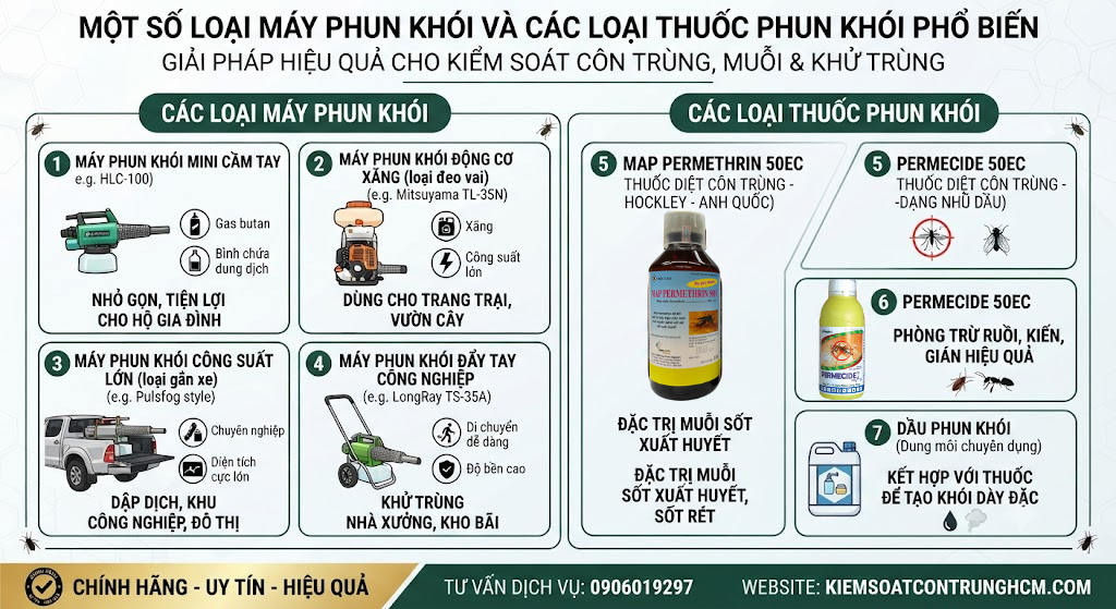 Một số thiết bị và thuốc phun khói